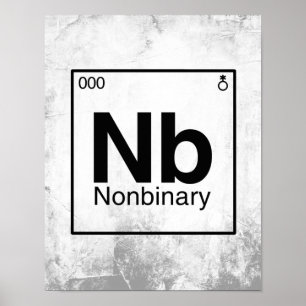 Element NB - Nichtbinäre Periodensystem Poster