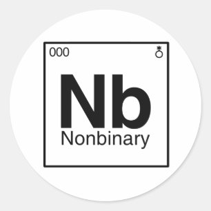 Element NB - Nichtbinäre Periodensystem Runder Aufkleber