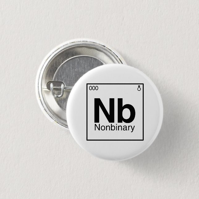 Element NB - Periodische nichtbinäre Tabelle Button (Vorne & Hinten)
