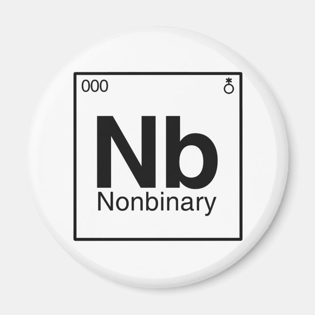 Element NB - Periodische nichtbinäre Tabelle Magnet (Vorne)