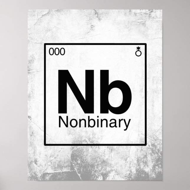 Element NB - Periodische nichtbinäre Tabelle Poster (Vorne)