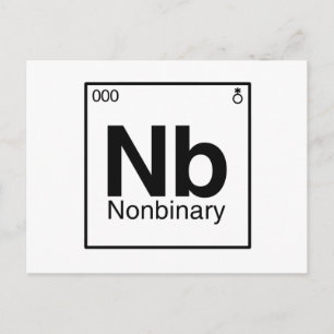 Element NB - Periodische nichtbinäre Tabelle Postkarte