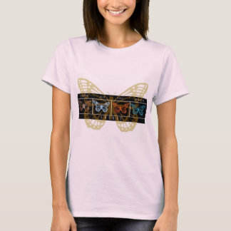 Element-Schmetterlinge (verschiedene Position auf T-Shirt