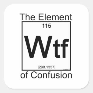 Element WTF Quadratischer Aufkleber