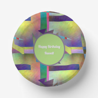 Elemental Abstract Pattern Any Age Adult Birthday  Pappteller