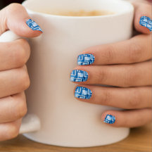 Elemental Blue Geometric Pattern No. 12