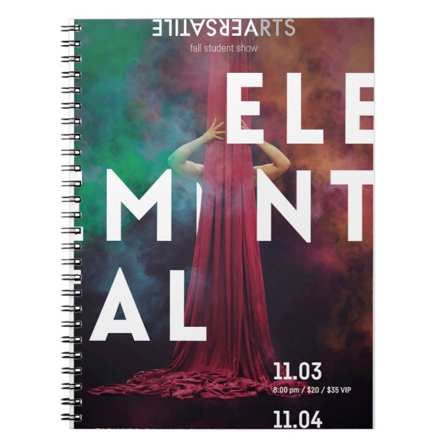 Elemental Versatile Arts Show Poster Notebook Notizblock (Vorderseite)