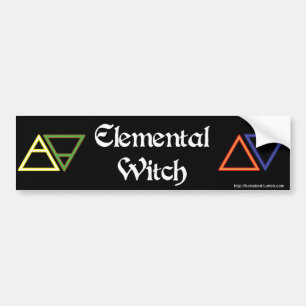 Elemental Witch bumper sticker Autoaufkleber