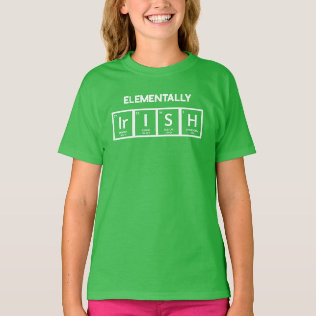 Elementally Irish Green St. Patrick's Day Shirt (Vorderseite)