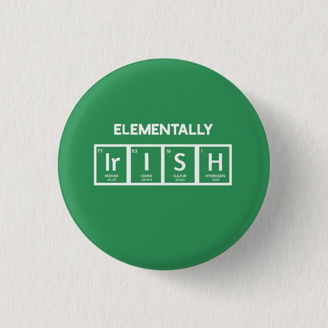 Elementally Irish St. Patrick's Day Button (Vorderseite)