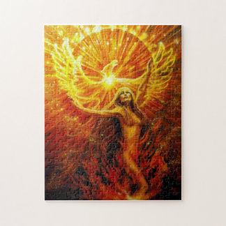 Elementare Sammlung - Feuer - Phoenix-Steigen Puzzle