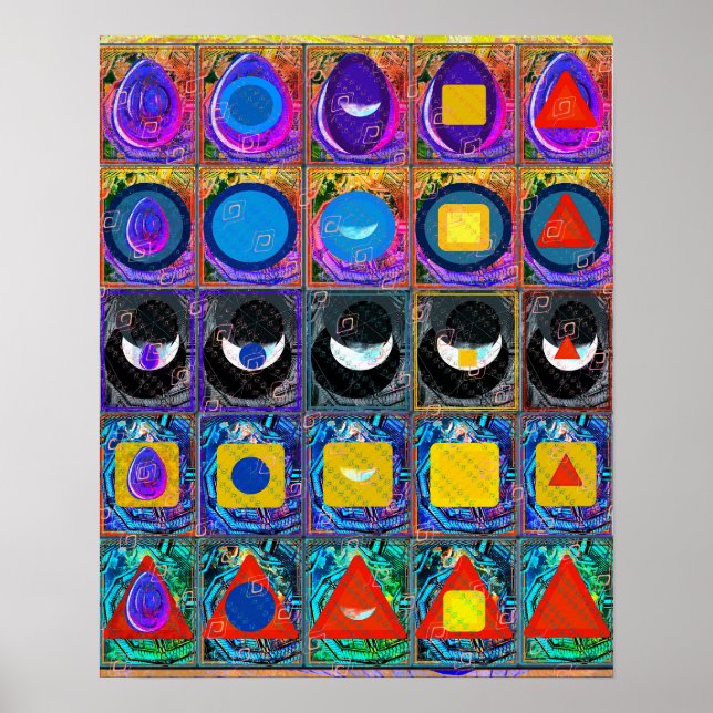 Elementare Symbole Mustermeditationshilfe Tattva Poster (Vorne)