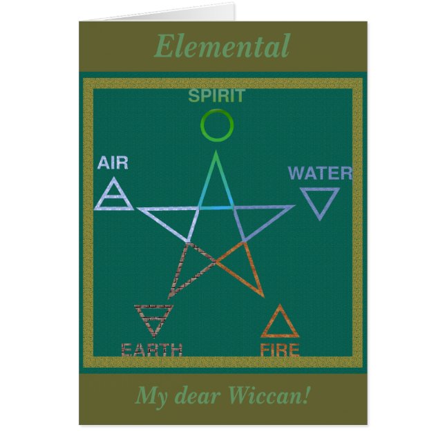 Elementare Wiccan Pentagram-Riten der (Vorne)