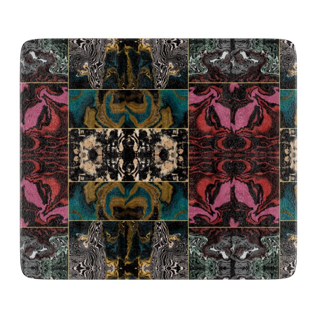 Elementares Abstraktes MARBLE-Muster Schneidebrett (Vorderseite)