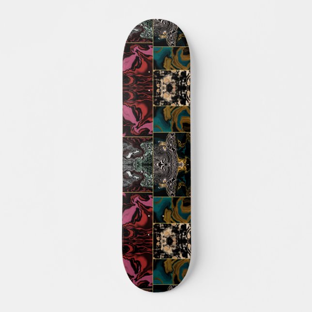 Elementares Abstraktes MARBLE-Muster Skateboard (Vorne)