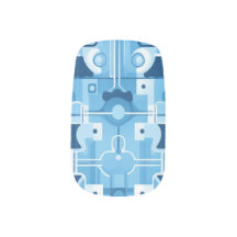 Elementares Blaues geometrisches Muster Nr. 1