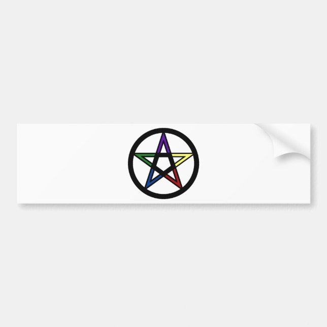 elementares Pentagramm Autoaufkleber (Vorne)