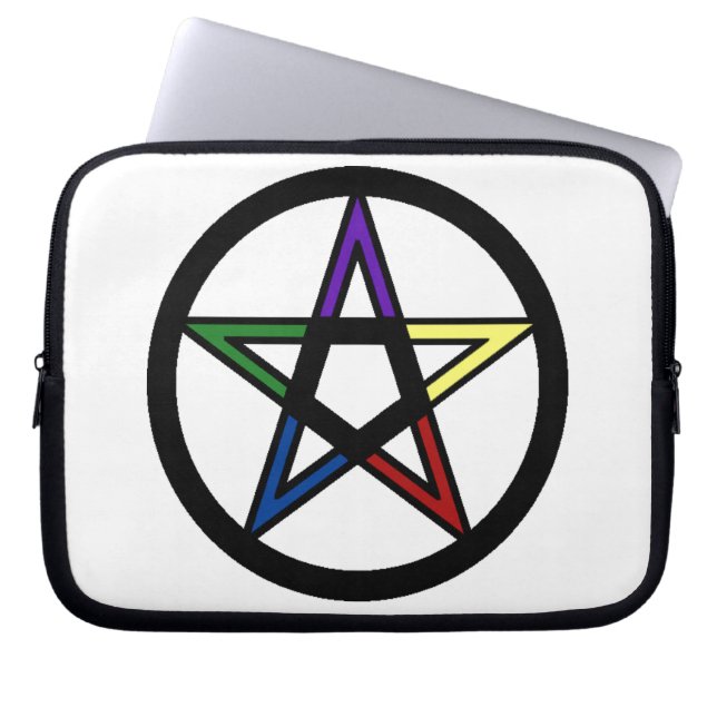 elementares Pentagramm Laptopschutzhülle (Vorderseite)