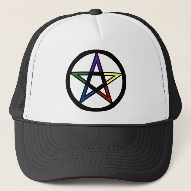 elementares Pentagramm Truckerkappe (Vorderseite)