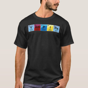 Elementares Vampire Periodisches Tabellenwort T-Shirt