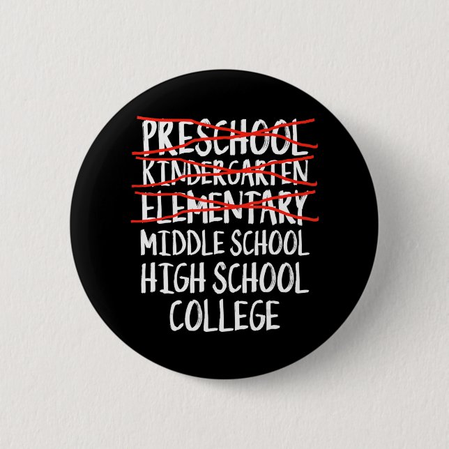 Elementargeschenk für Abschluss Mittelschule zurüc Button (Vorderseite)