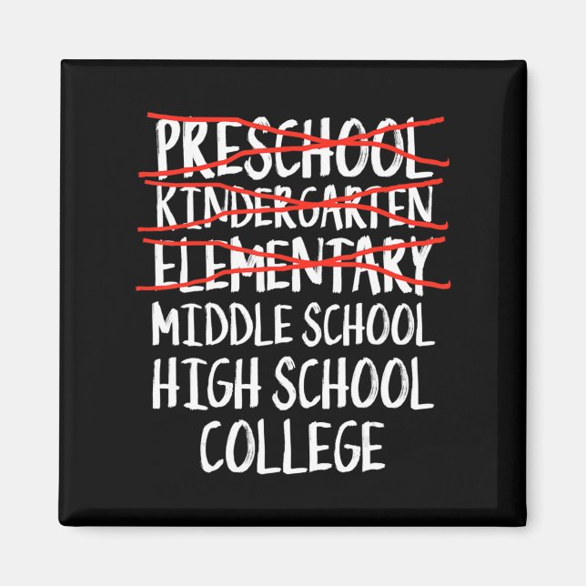 Elementargeschenk für Abschluss Mittelschule zurüc Magnet (Vorne)