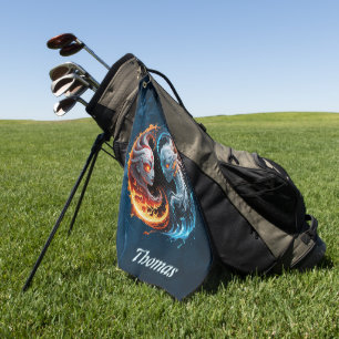 Elementarharmonie, Yin und Yang der Natur. Golfhandtuch