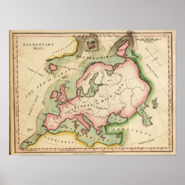 Elementarkarte Poster (Vorne)