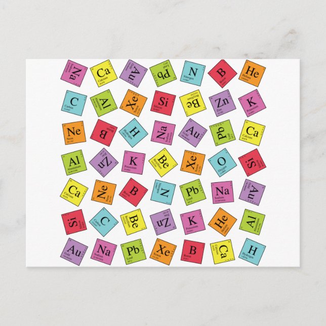 Elementarperiodic Postkarte (Vorderseite)