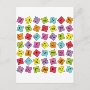 Elementarperiodic Postkarte