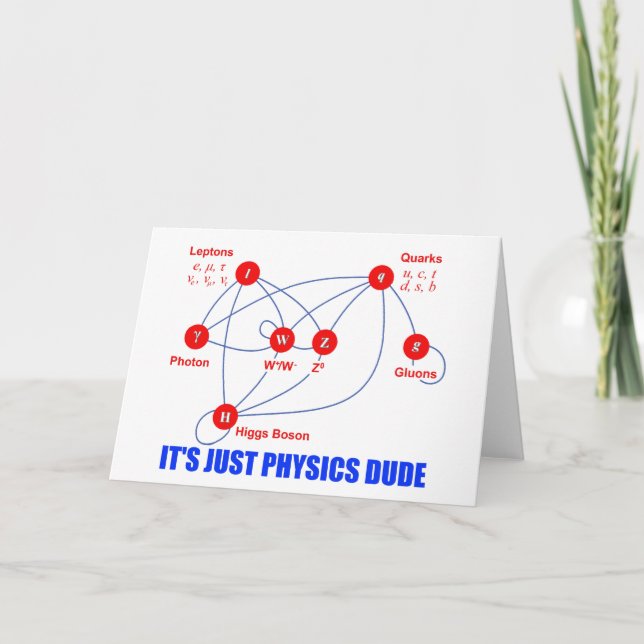 Elementarteilchen der Physik Higgs Boson Quarks Karte (Vorderseite)