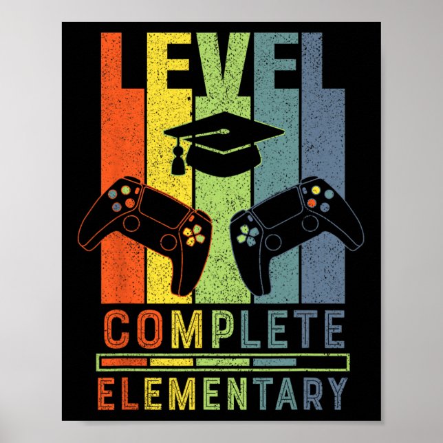 Elementary Level Complete Graduation Cl 2025 Gamer Poster (Vorne)