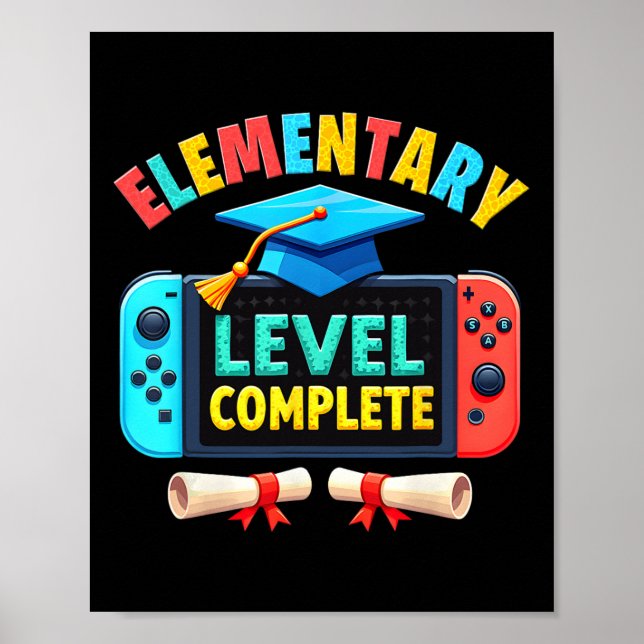 Elementary Level Complete Graduation Cl 2025 Gamer Poster (Vorne)