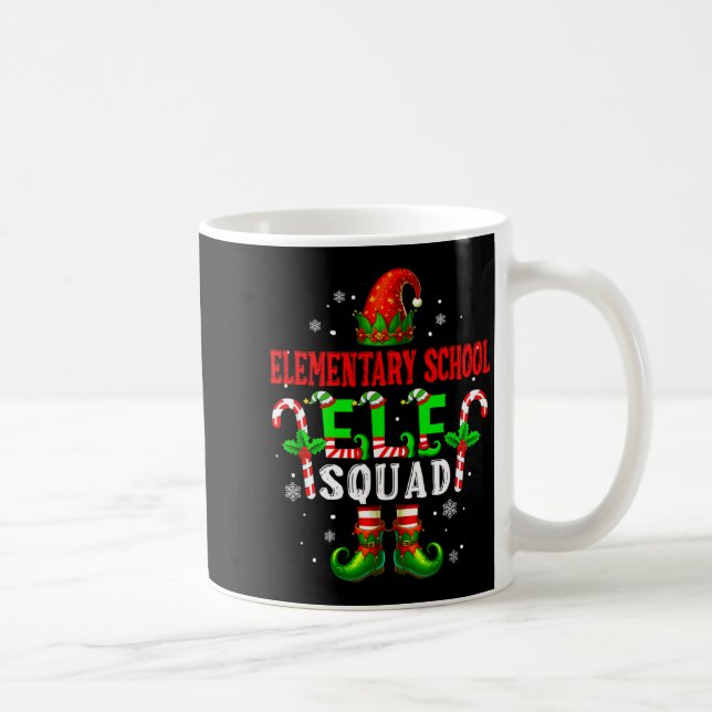 Elementary School Elf Squad Xmas Elf Hat Scute Ss  Kaffeetasse (Rechts)