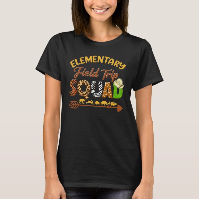 Elementary Students School Zoo Field Trip Squad Ma T-Shirt (Vorderseite)