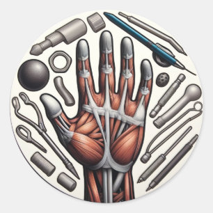 Elemente der Arbeitstherapie Runder Aufkleber