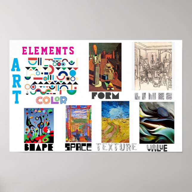 Elemente der Kunst - Berühmte Gemälde Poster (Vorne)