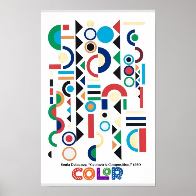Elemente der Kunst - Farbe, Sonia Delauney Poster (Vorne)