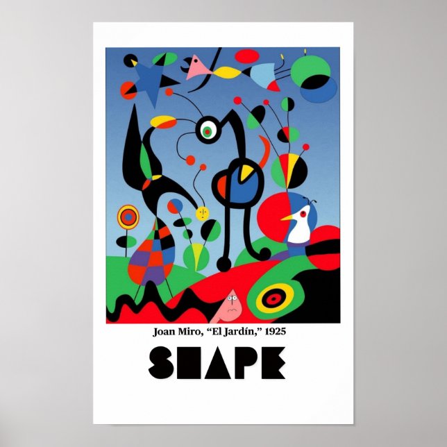 Elemente der Kunst - Formen mit Miro Poster (Vorne)