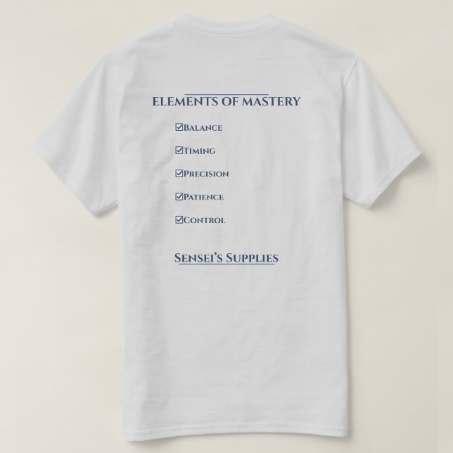 Elemente der Meisterschaft T-Shirt (Design Rückseite)