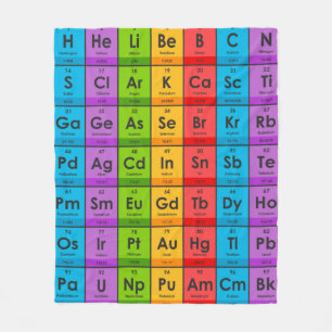 Elemente der Periodischen Tabelle Fleecedecke