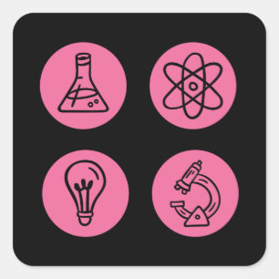 Elemente der Wissenschaft Quadratischer Aufkleber