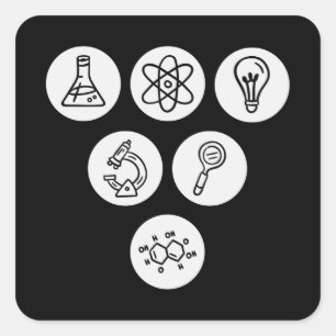 Elemente der Wissenschaft Quadratischer Aufkleber