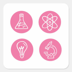 Elemente der Wissenschaft Quadratischer Aufkleber