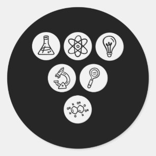 Elemente der Wissenschaft Runder Aufkleber