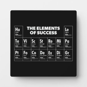 Elemente des Erfolgs Periodic Table, Gym, Hustle Fotoplatte