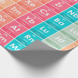 Elemente des farbigen Musters der Periodischen Tab Geschenkpapier