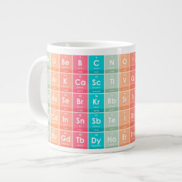 Elemente des farbigen Musters der Periodischen Tab Jumbo-Tasse