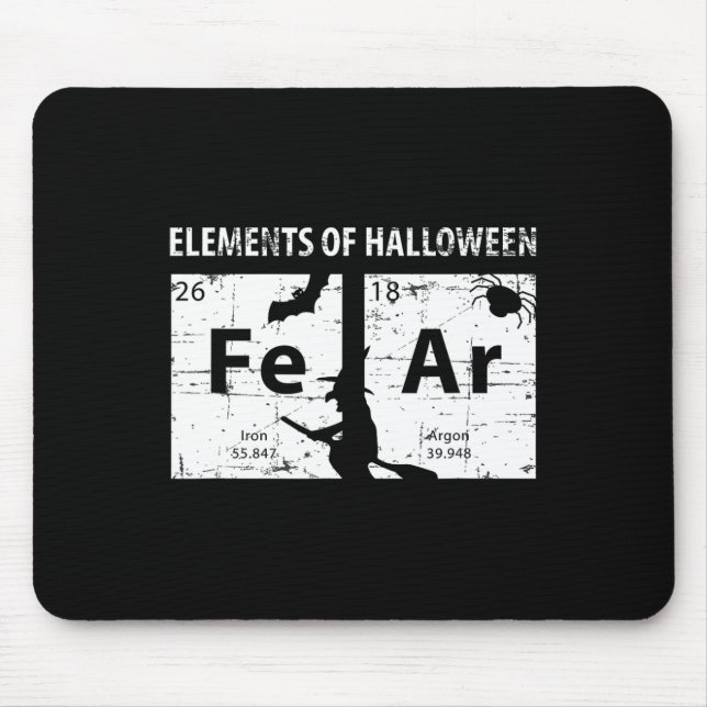 Elemente des Halloween-Shirts (Angst) regelmäßig Mousepad (Vorne)