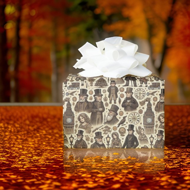 Elemente des klassischen Weihnachtsliedes Carol Br Geschenkpapier (Von Creator hochgeladen)